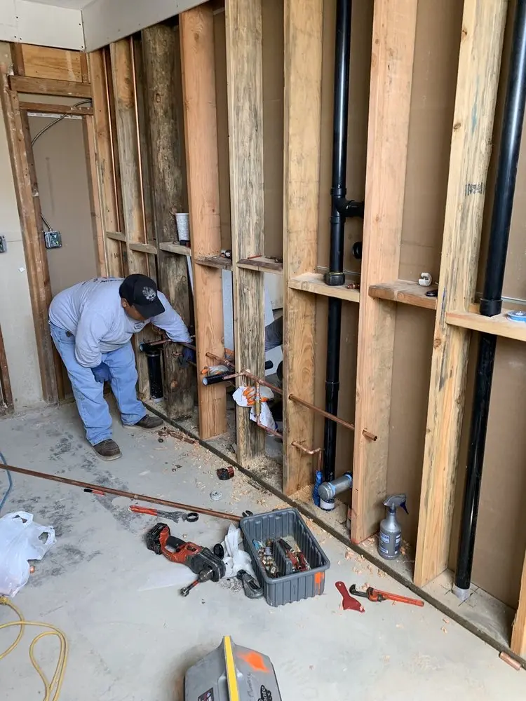 Commercial rough-in plumbing for Water Heater Replacement in New Albany